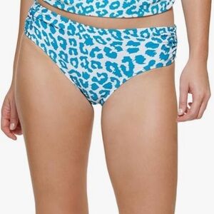 Calvin Klein Classic Mid-Rise Bikini Swim Bottom Animal Print Large NWT